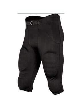 Men Integrated Football Pants Black Saftey Padded Sport Pant w/Built-In Pads XXS
